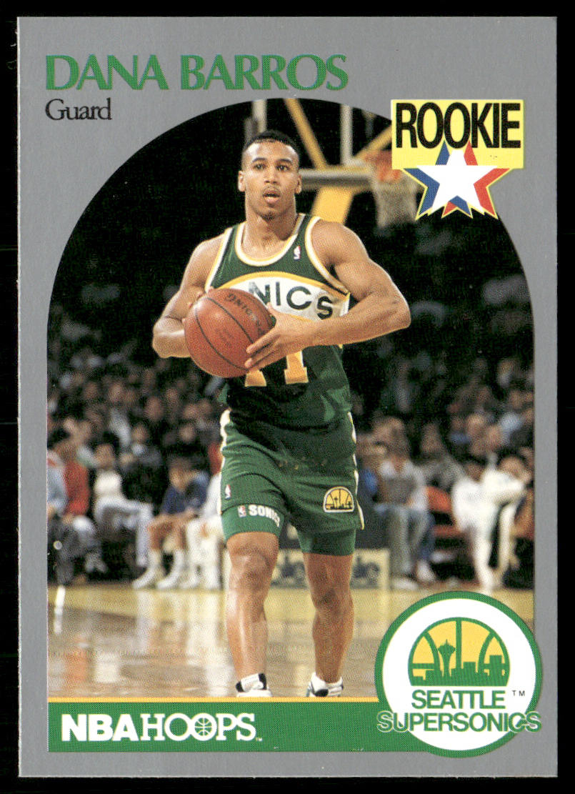 Dana Barros 1990-91 Hoops #274 RC Seattle SuperSonics