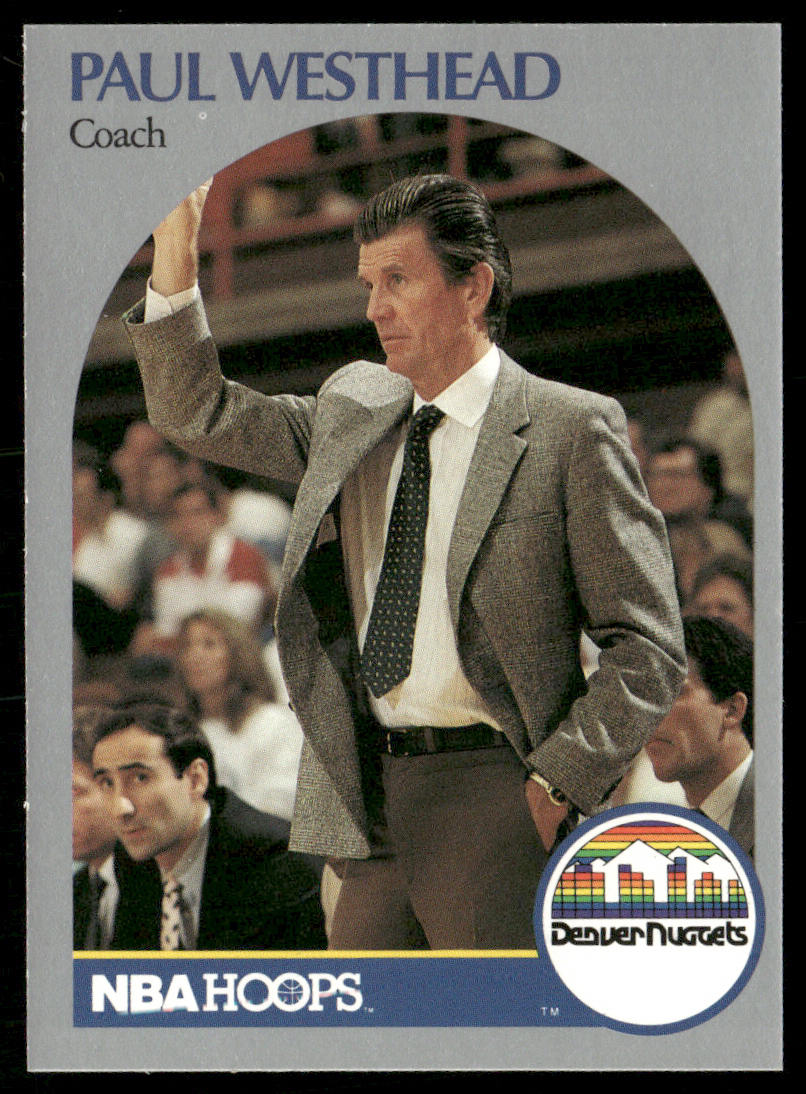 Paul Westhead 1990-91 Hoops #422 Denver Nuggets