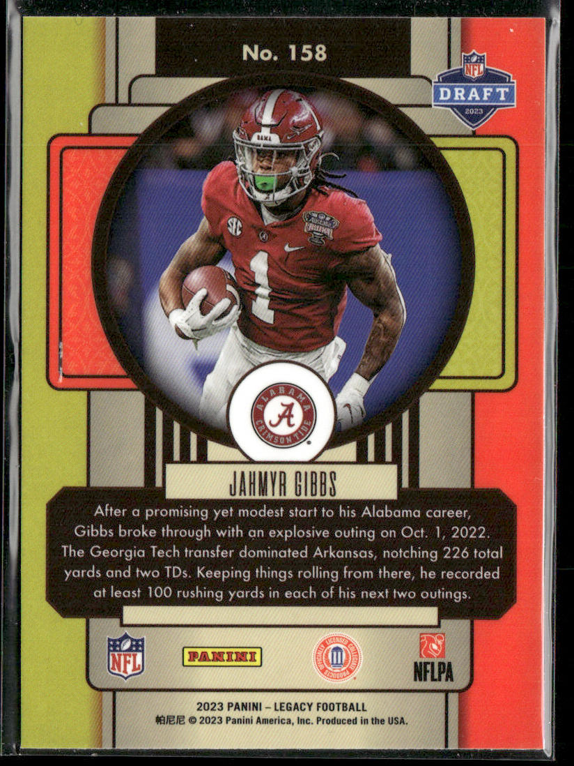 Jahmyr Gibbs 2023 Panini Legacy #158 RC Alabama Crimson Tide