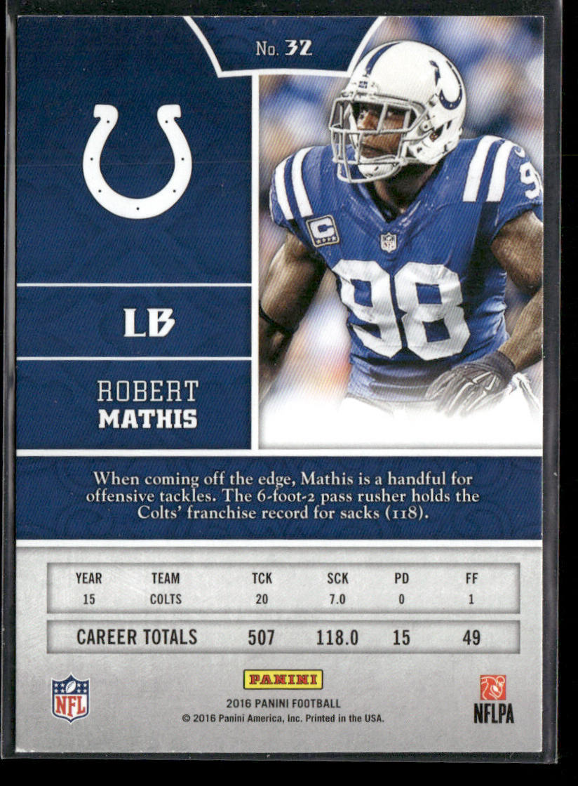 Robert Mathis 2016 Panini #32 Indianapolis Colts