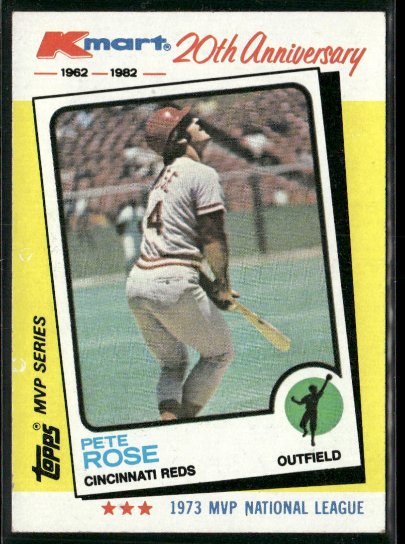 Pete Rose 1982 Topps Kmart 20th Anniversary AL & NL MVP's #24 Cincinnati Reds