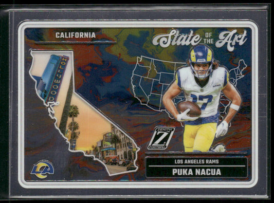 Puka Nacua 2024 Panini Zenith State of the Art #17 Los Angeles Rams