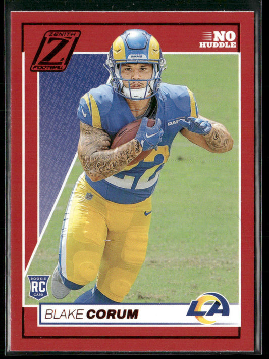 Blake Corum 2024 Panini Zenith No Huddle #108 RC Los Angeles Rams