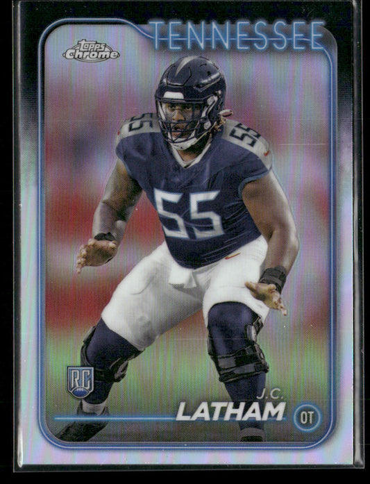 J.C. Latham 2024 Topps Chrome #270 RC Tennessee Titans
