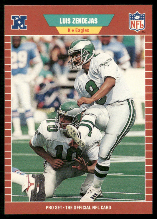 Luis Zendejas 1989 Pro Set #326 RC Philadelphia Eagles