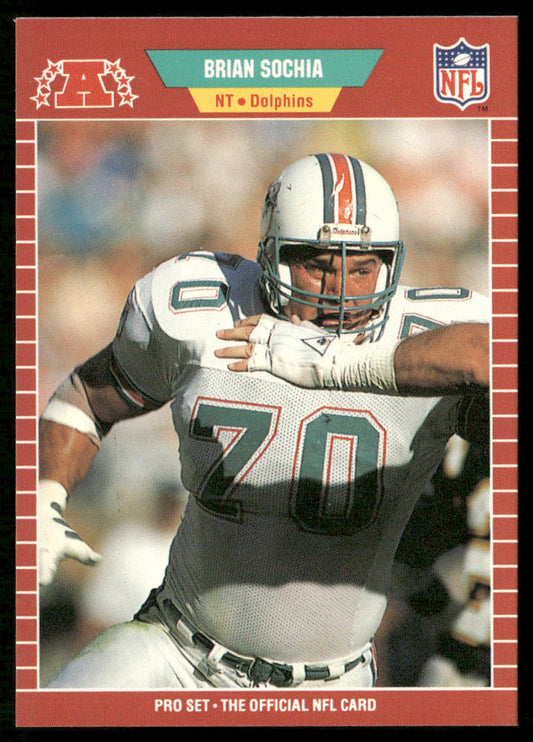 Brian Sochia 1989 Pro Set #224 RC Miami Dolphins