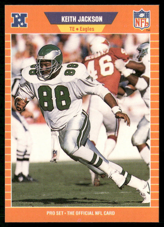 Keith Jackson 1989 Pro Set #318 RC Philadelphia Eagles