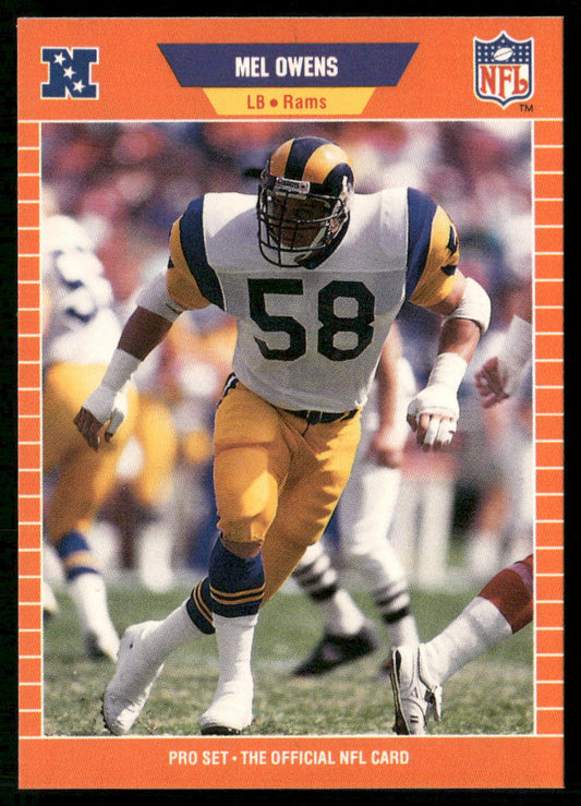 Mel Owens 1989 Pro Set #206 RC Los Angeles Rams