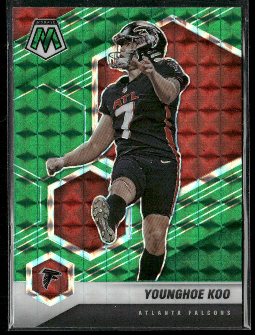 Younghoe Koo 2021 Panini Mosaic Prizm Green #18 Atlanta Falcons