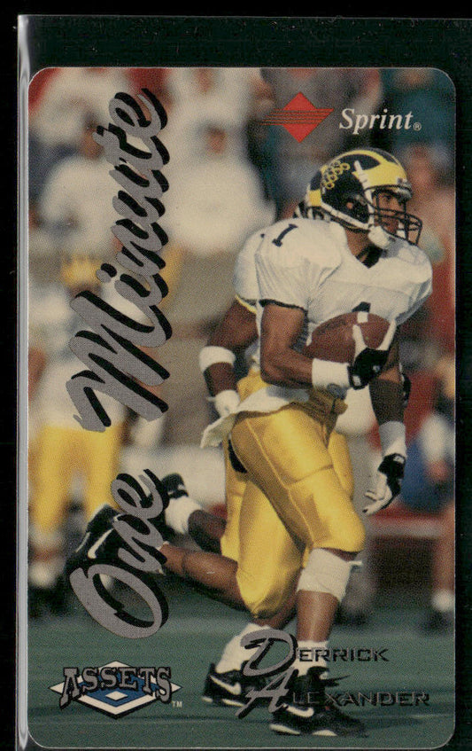 Derrick Alexander 1994-95 Classic Assets Phone Cards One Minute #NNO Wolverines