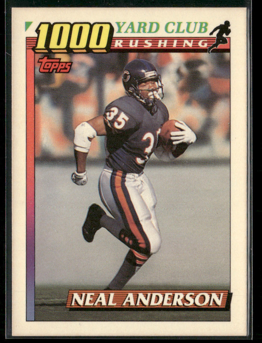 Neal Anderson 1991 Topps 1000 Yard Club #12 Chicago Bears