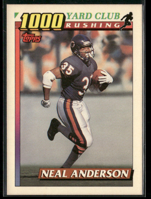 Neal Anderson 1991 Topps 1000 Yard Club #12 Chicago Bears