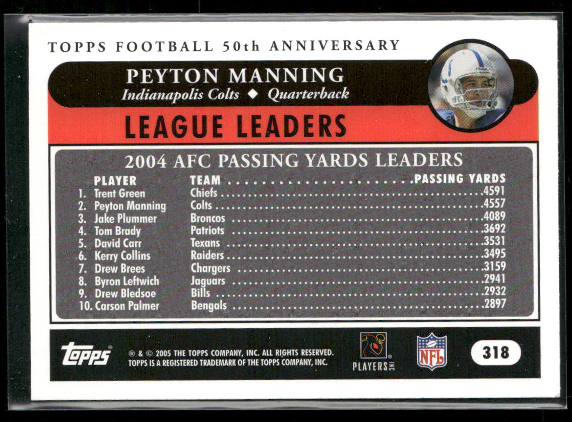 Peyton Manning 2005 Topps #318 Indianapolis Colts