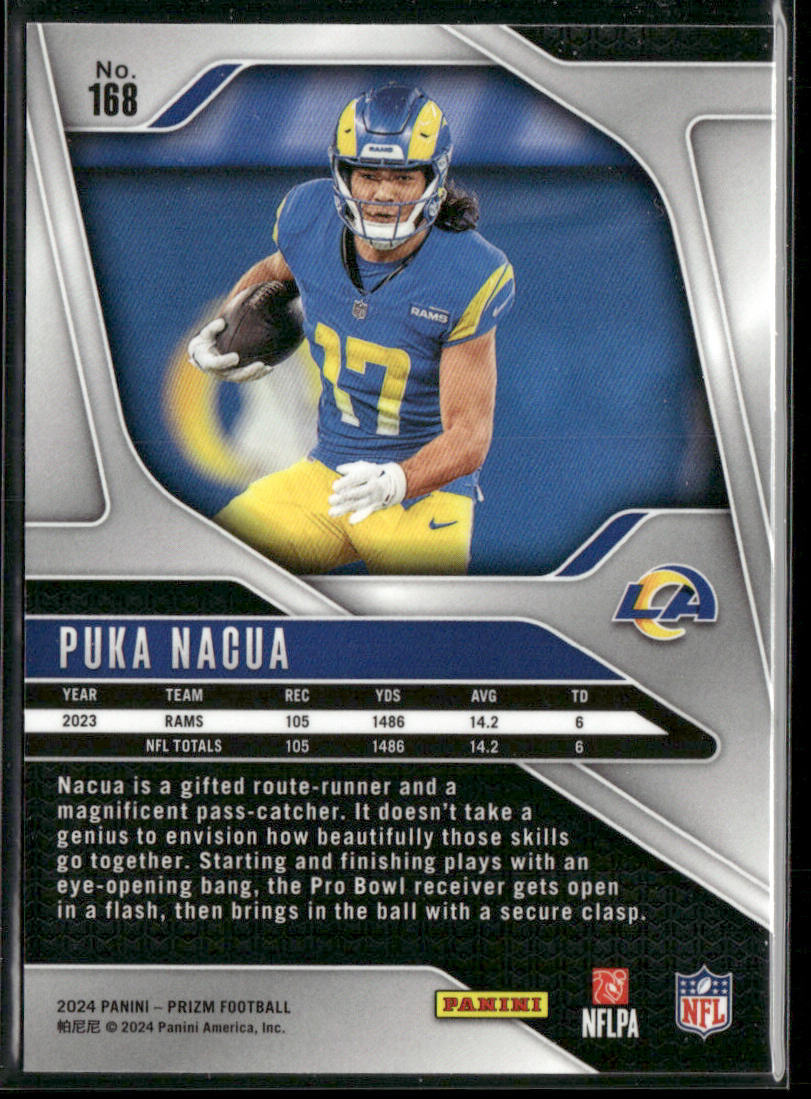 Puka Nacua 2024 Panini Prizm #168 Los Angeles Rams