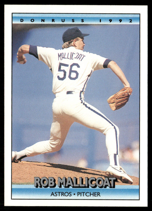Rob Mallicoat 1992 Donruss #673b Houston Astros
