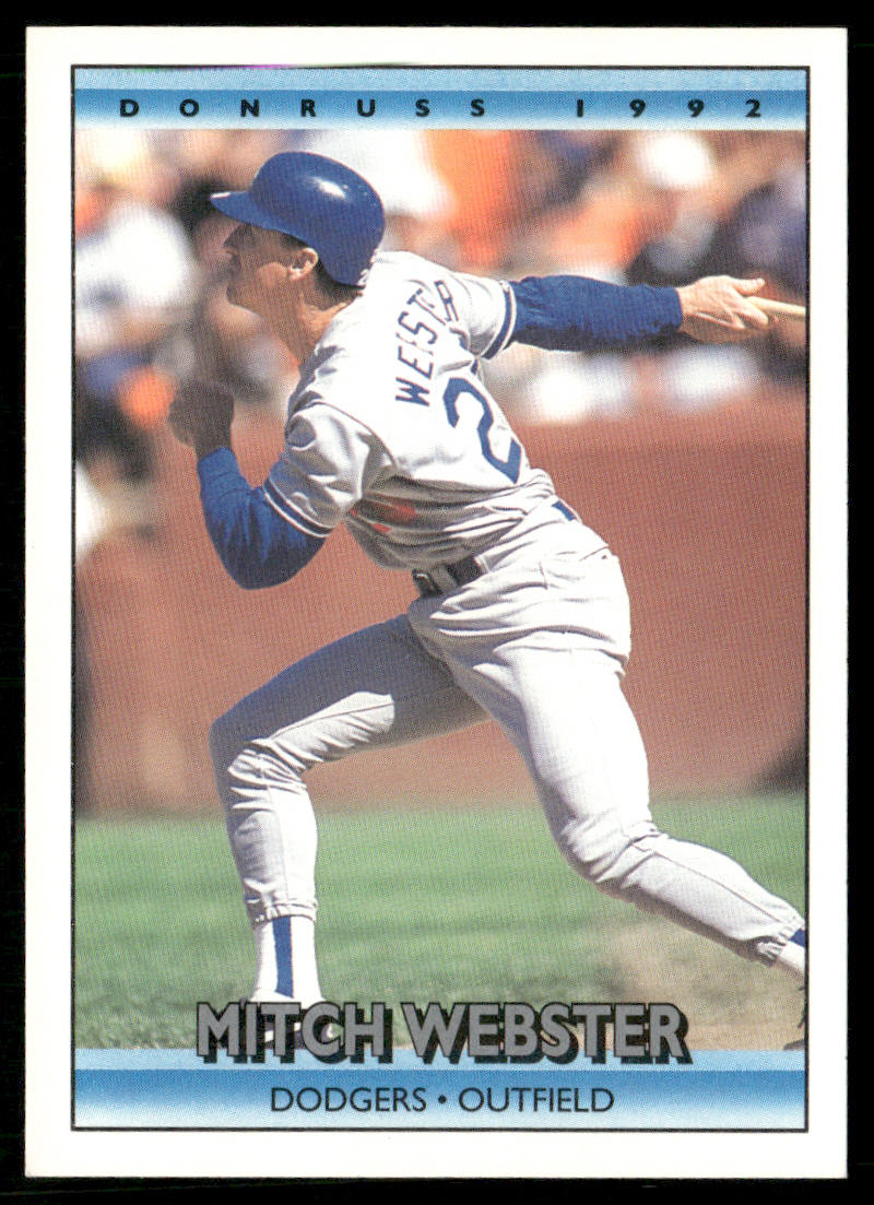 Mitch Webster 1992 Donruss #714 Los Angeles Dodgers