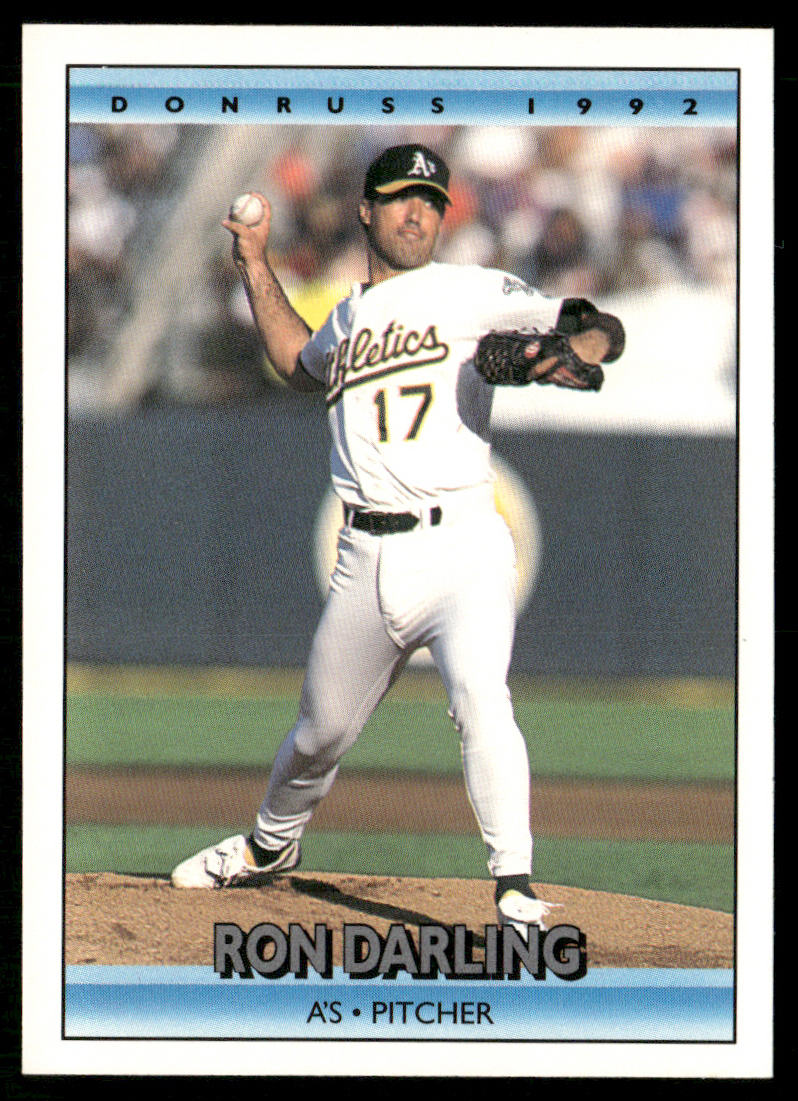 Ron Darling 1992 Donruss #723b Oakland Athletics