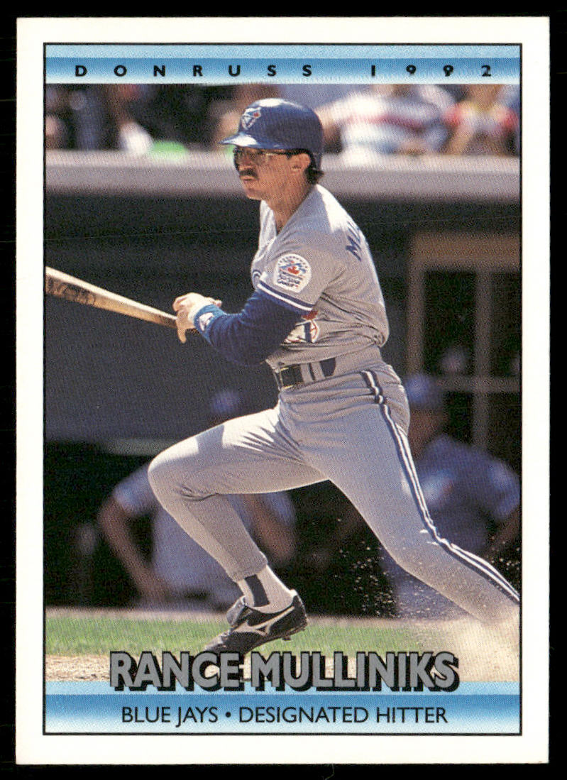 Rance Mulliniks 1992 Donruss #542 Toronto Blue Jays