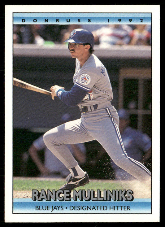 Rance Mulliniks 1992 Donruss #542 Toronto Blue Jays