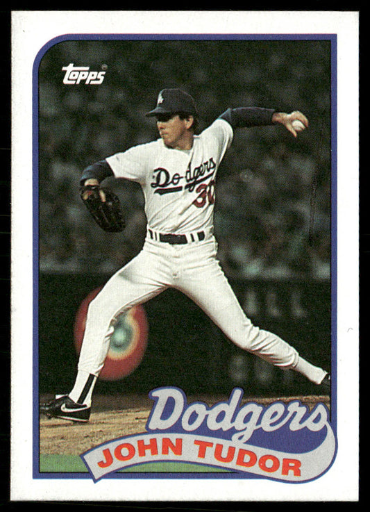 John Tudor 1989 Topps #35 Los Angeles Dodgers front