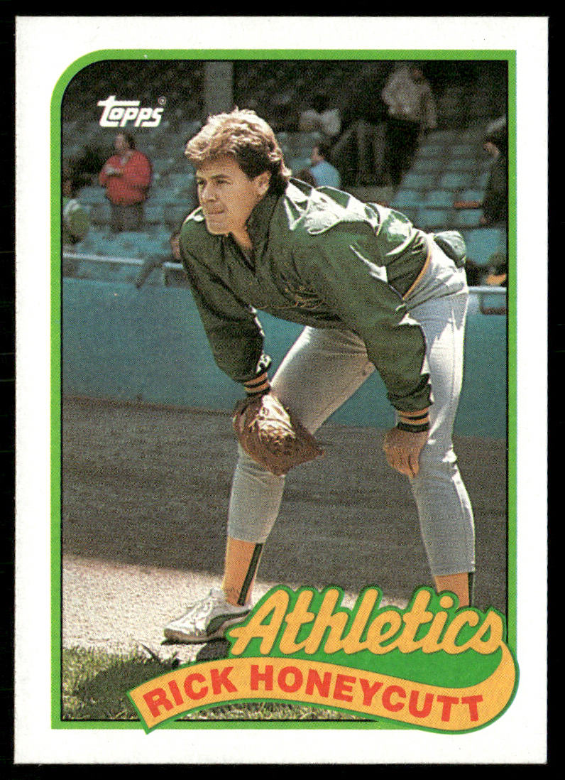 Rick Honeycutt 1989 Topps #328 Oakland Athletics front