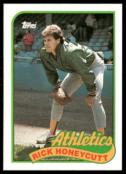 Rick Honeycutt 1989 Topps #328 Oakland Athletics front
