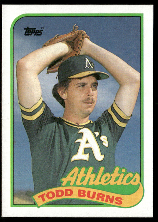 Todd Burns 1989 Topps #174 RC Oakland Athletics