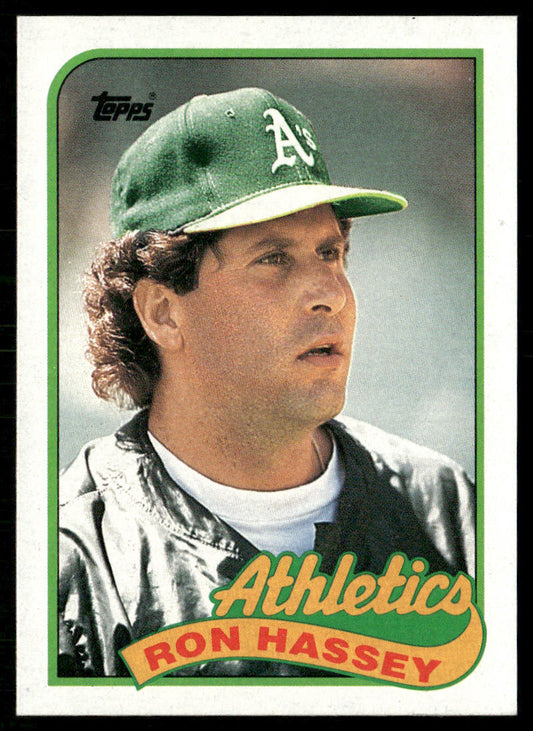 Ron Hassey 1989 Topps #272 Oakland Athletics front