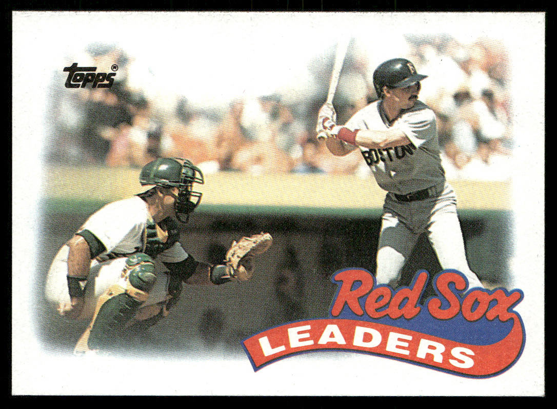 Red Sox Leaders 1989 Topps #321 Boston Red Sox front