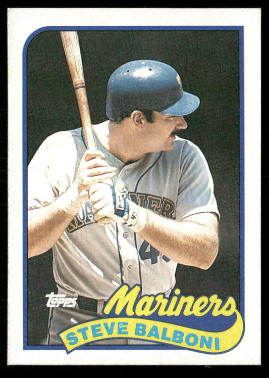 Steve Balboni 1989 Topps #336 Seattle Mariners front