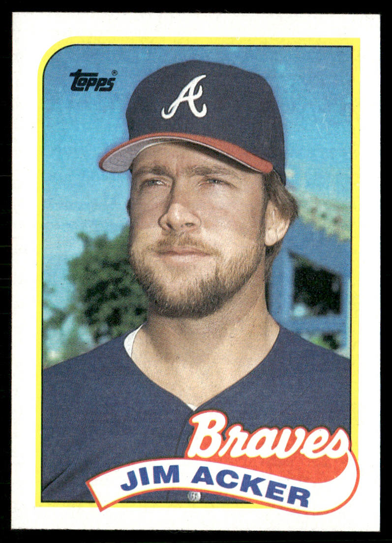 Jim Acker 1989 Topps #244 Atlanta Braves front