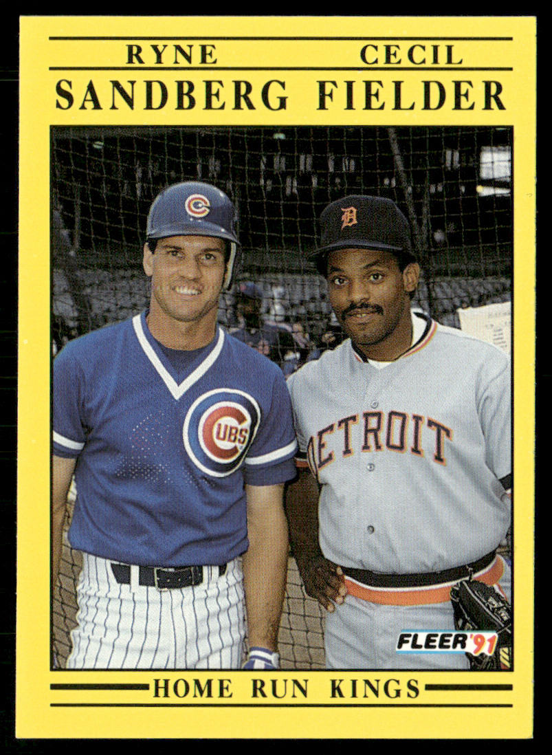 Home Run Kings (Ryne Sandberg / Cecil Fielder) 1991 Fleer #709 front
