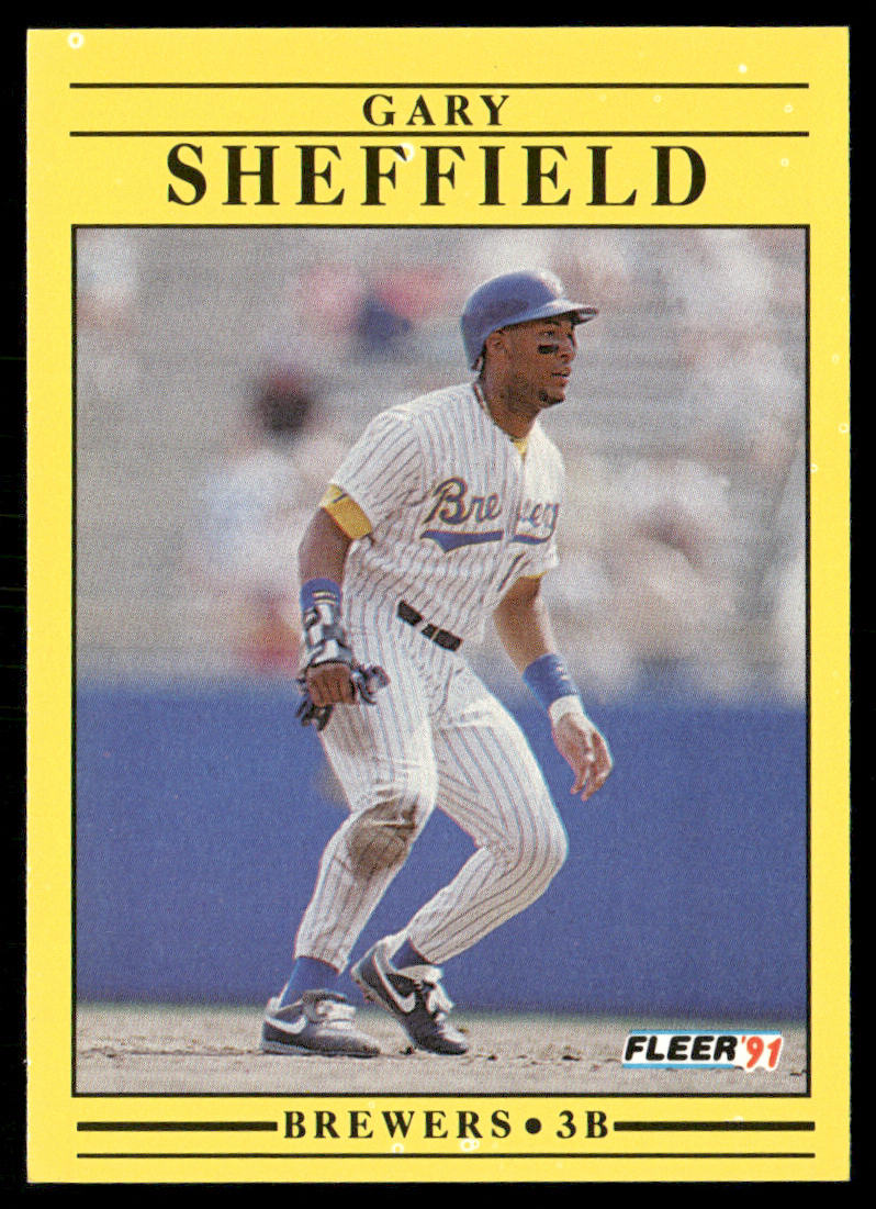 Gary Sheffield 1991 Fleer #596 Milwaukee Brewers front