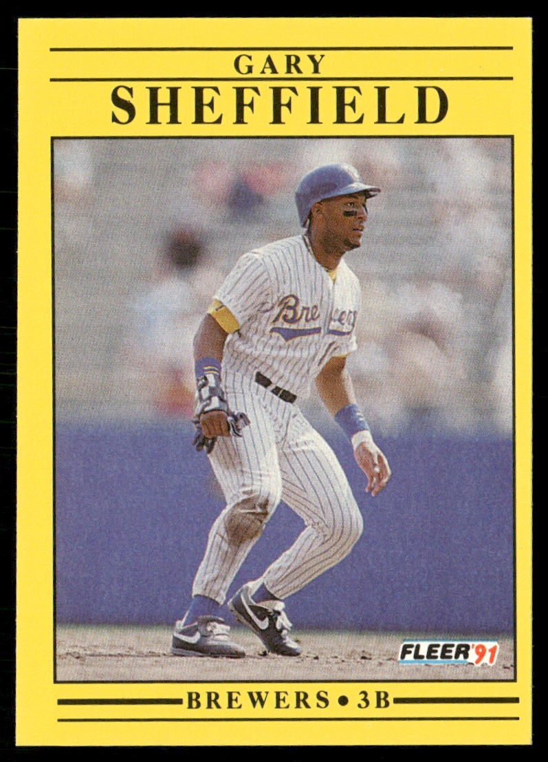 Gary Sheffield 1991 Fleer #596 Milwaukee Brewers front