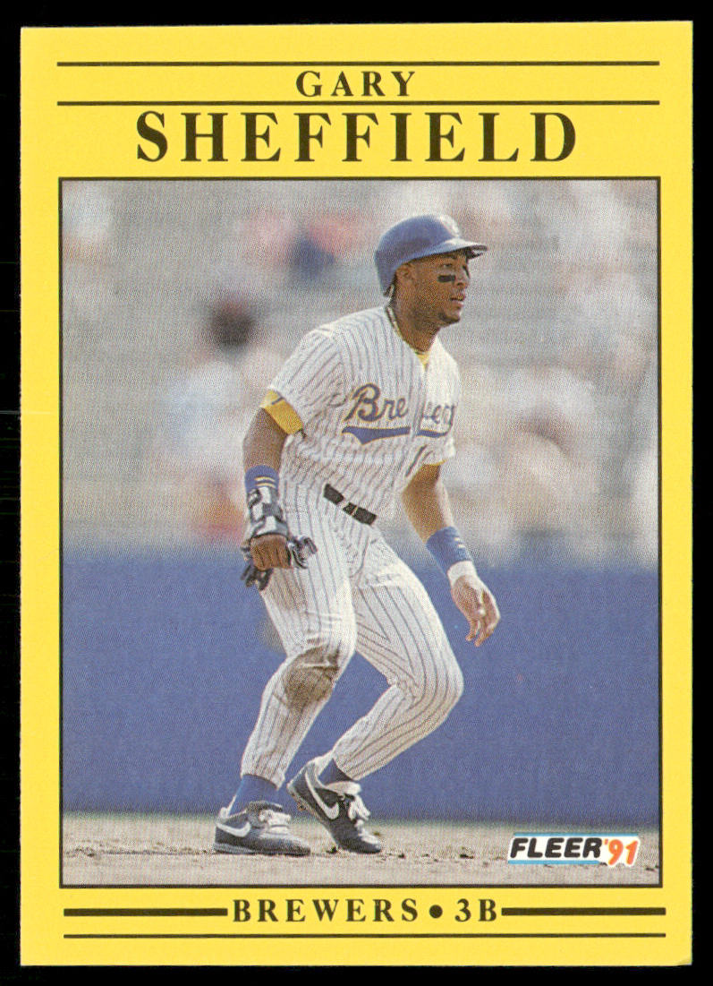 Gary Sheffield 1991 Fleer #596b Milwaukee Brewers front