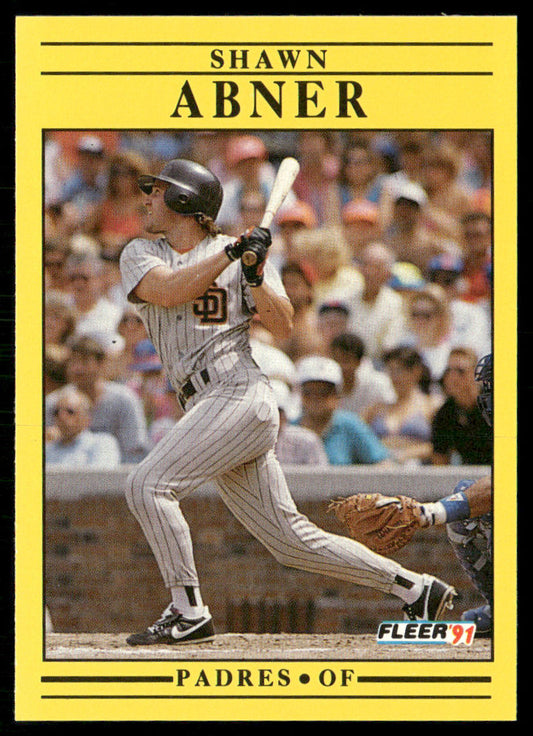 Shawn Abner 1991 Fleer #522 San Diego Padres