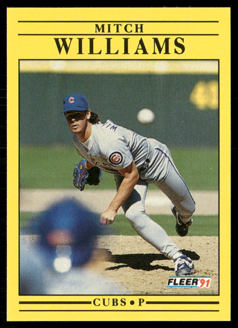 Mitch Williams 1991 Fleer #439a Chicago Cubs front