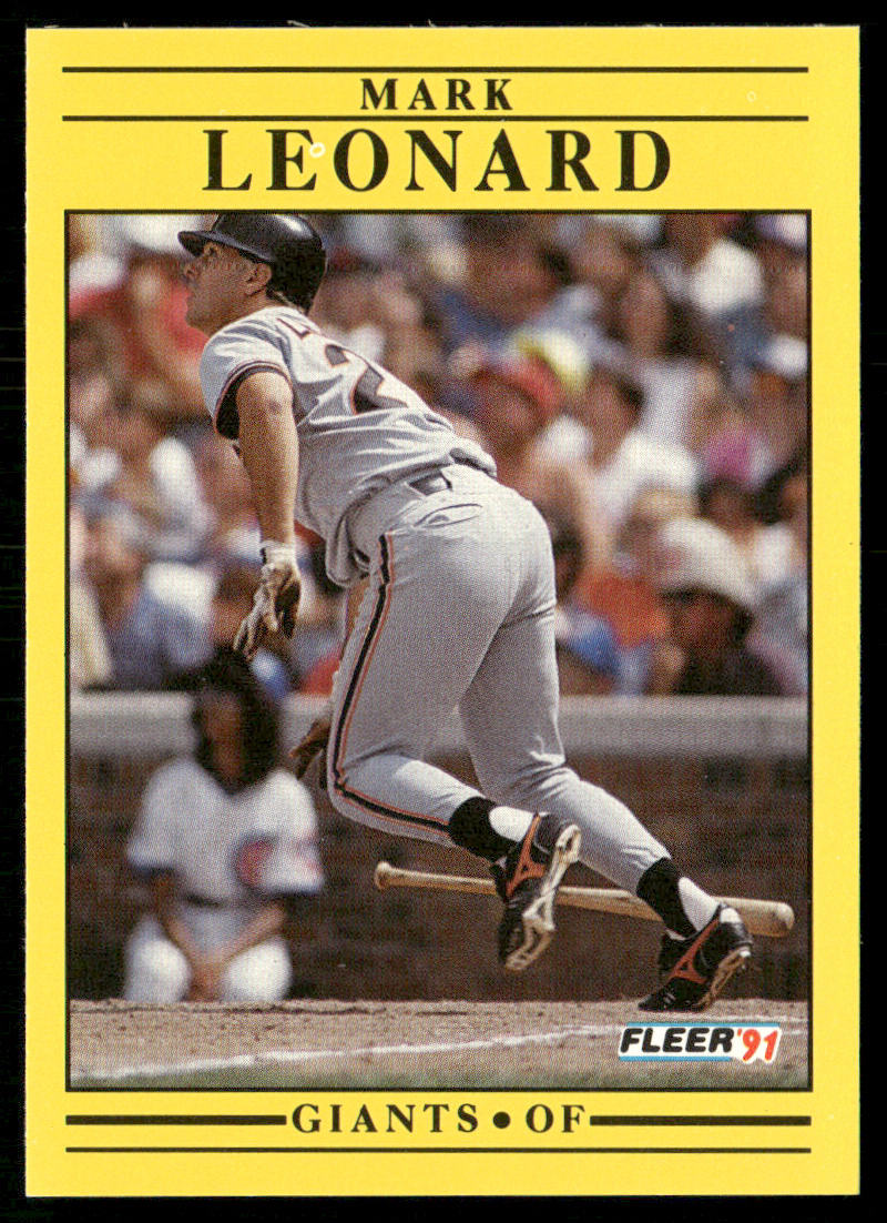 Mark Leonard 1991 Fleer #265a RC San Francisco Giants front