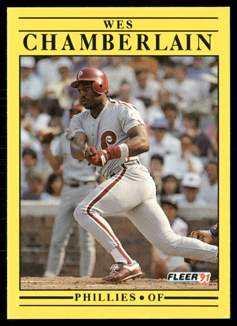 Wes Chamberlain 1991 Fleer #391 RC Philadelphia Phillies