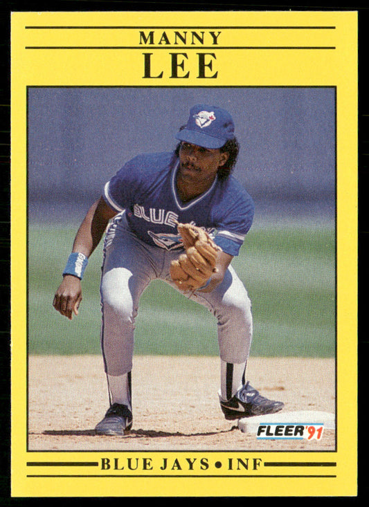 Manny Lee 1991 Fleer #179a Toronto Blue Jays front