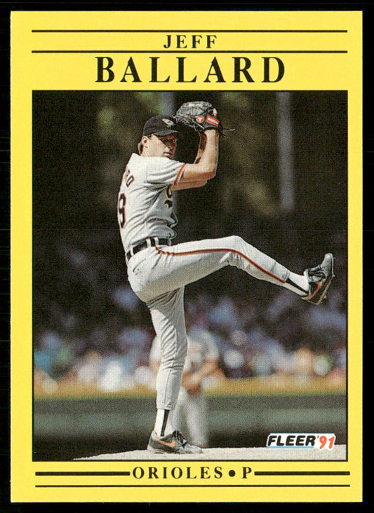 Jeff Ballard 1991 Fleer #467a Baltimore Orioles front