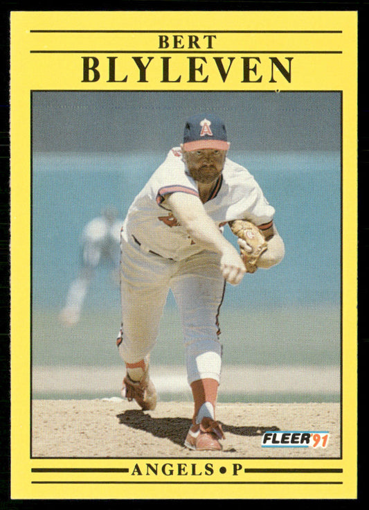 Bert Blyleven 1991 Fleer #308a California Angels front