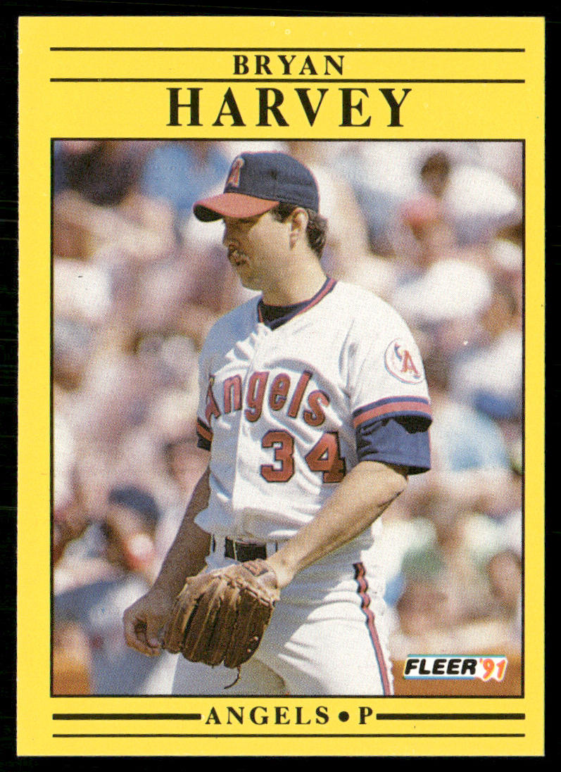 Bryan Harvey 1991 Fleer #315 California Angels front