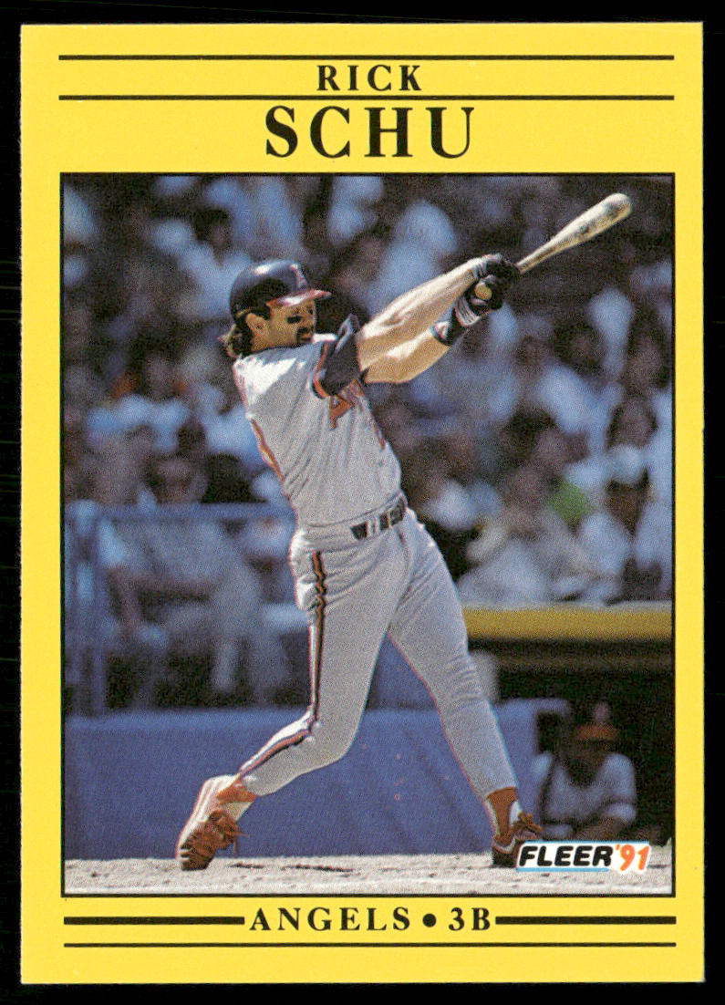 Rick Schu 1991 Fleer #326a California Angels