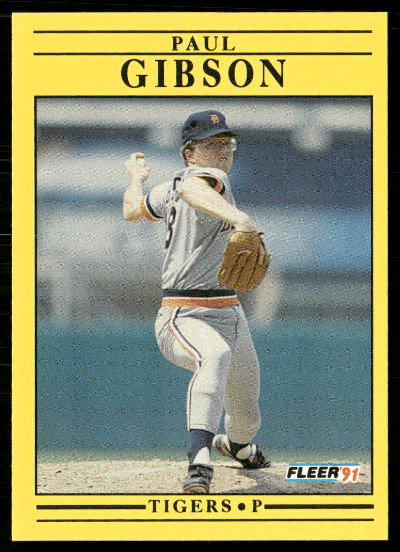 Paul Gibson 1991 Fleer #337b Detroit Tigers