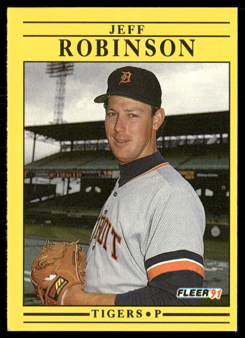 Jeff Robinson 1991 Fleer #349b Detroit Tigers front