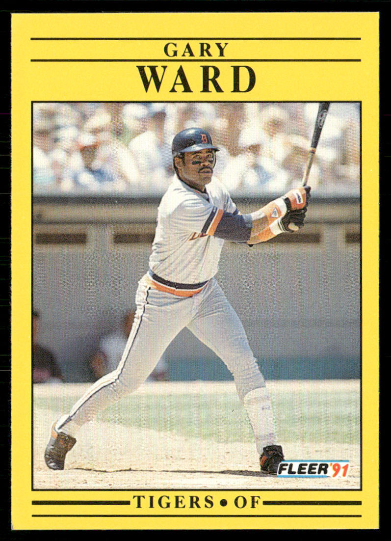 Gary Ward 1991 Fleer #356b Detroit Tigers front