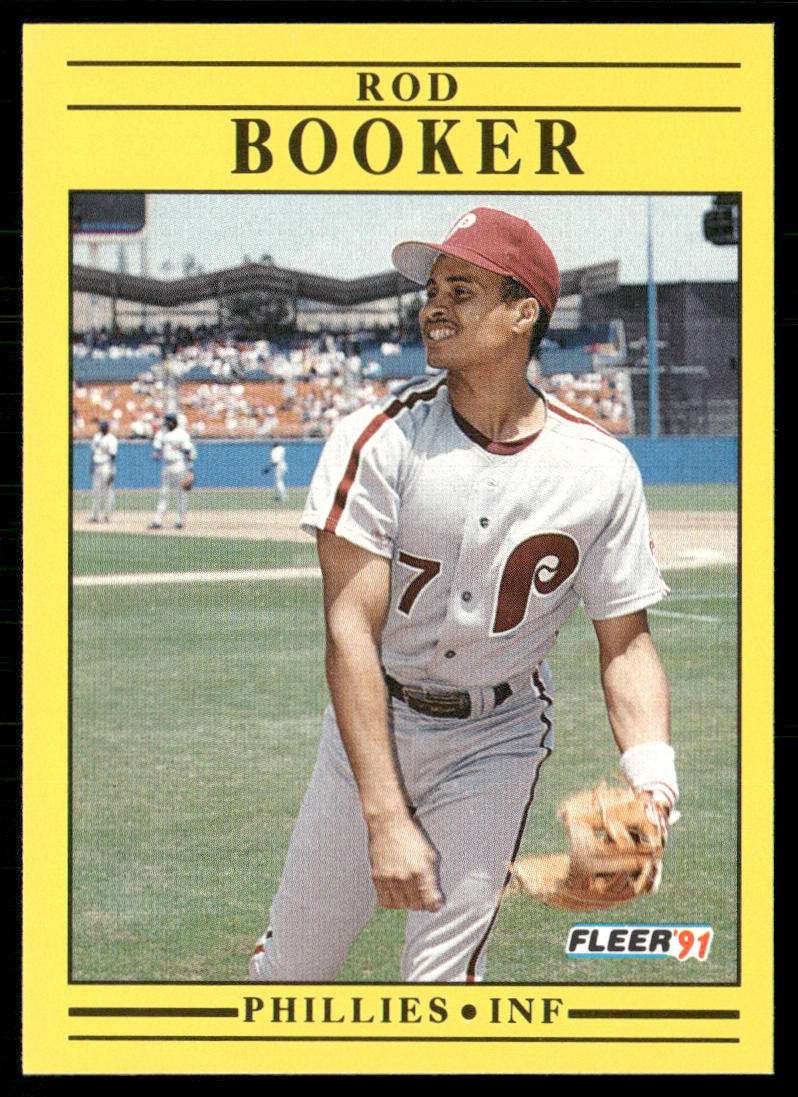 Rod Booker 1991 Fleer #388b Philadelphia Phillies