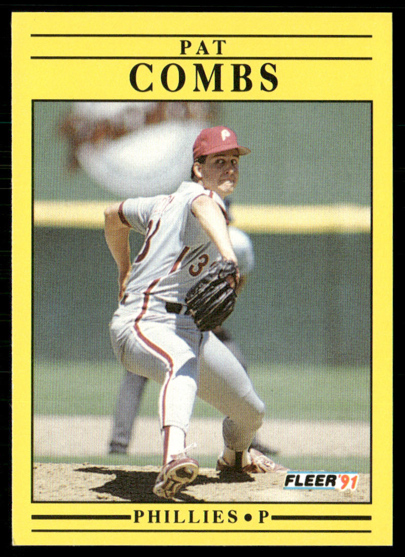 Pat Combs 1991 Fleer #392a Philadelphia Phillies front