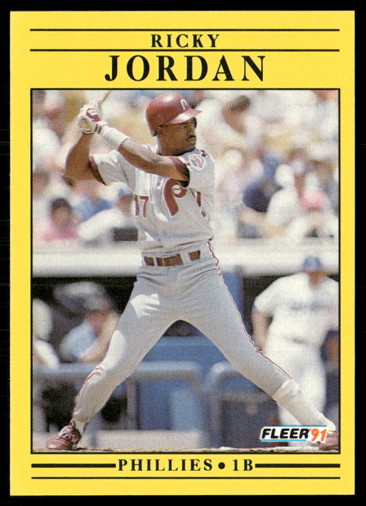 Ricky Jordan 1991 Fleer #401 Philadelphia Phillies